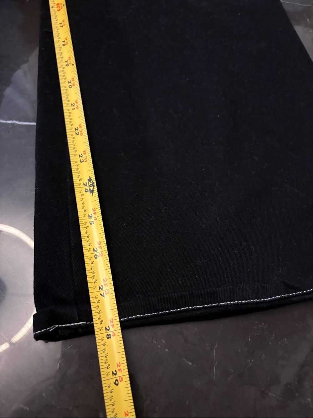 Altar'd State Black Wide-Leg Cargo Pants with White Contrast Stitching Large - Picture 8 of 9